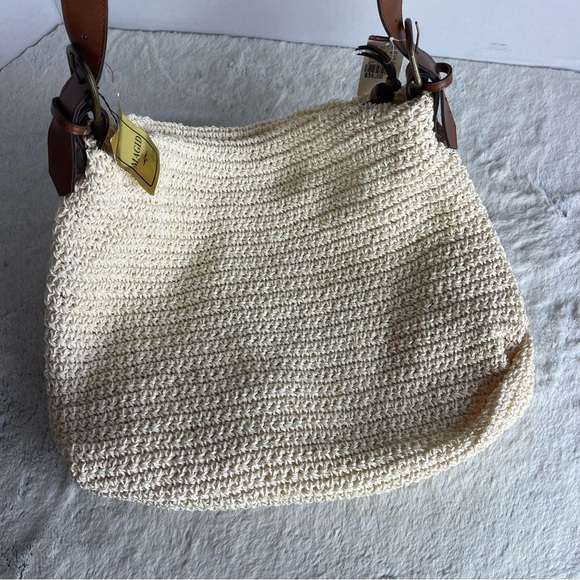 Vintage MAGID Paper straw tote. From Robisons May Store . - Picture 5 of 12